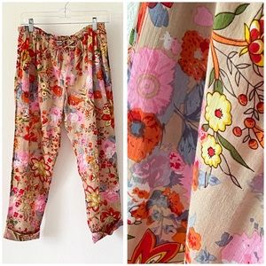 Sudha Floral Garden Wide Leg Lounge Pants
